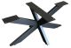 Support pied de table SPIDER en acier noir 120x68x71 Châssis de table Piétement meuble Pied en croix