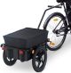 Remorque vélo avec bâche, remorque de transport cargo pour vélo , max 40kg, 144x59x80cm