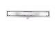 Caniveau de douche 50cm en inox, sterfput de douche, réversible, hauteur ajustable 98-142mm