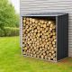Abri pour stockage de bois 163 x 83 x 154cm, Abri buches et range buches