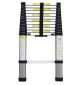 Echelle télescopique en alu de 3.80m, 13 échelons SOFT CLOSE: Fermeture progressive