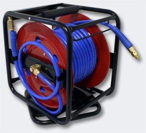 Dévidoir - Enrouleur de tuyau pneumatique portable en acier 30 m 12 bar Rotation à 360°