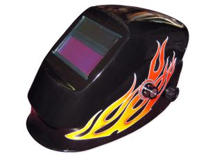 Masque de soudure Automatic 98x40 noir avec des flammes 1/25000s
