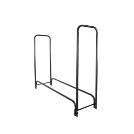 Rangement à bois en acier noir 150x80x25CM, rack pour bois de chauffage,  range-bûches