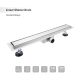 Caniveau de douche 90cm en inox, sterfput de douche, réversible, hauteur ajustable 98-142mm