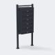 Boite aux lettres sur pieds Anthracite pour 6 appartements 